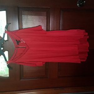 Jessica Simpson, Short Sleeve, Cold Shoulder, High/Low, Cayenne Blouse, Size XL